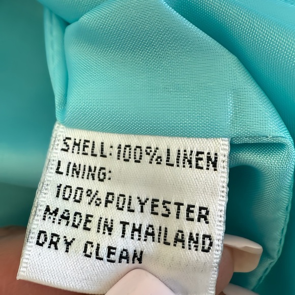 Talbots Petites Irish Linen Aqua Blue Sheath Dress 2P Sleeveless Lined - Picture 6 of 9